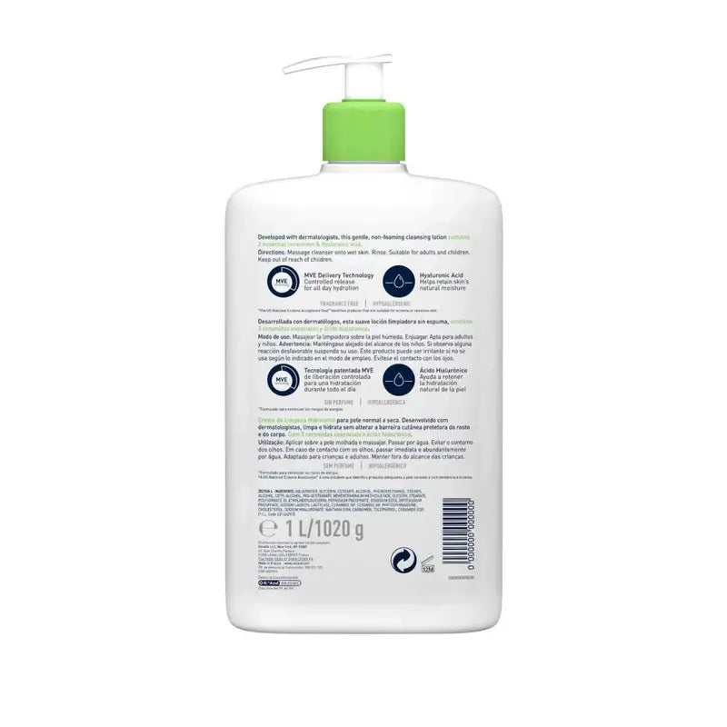 CeraVe Gel nettoyant hydratant, 1l