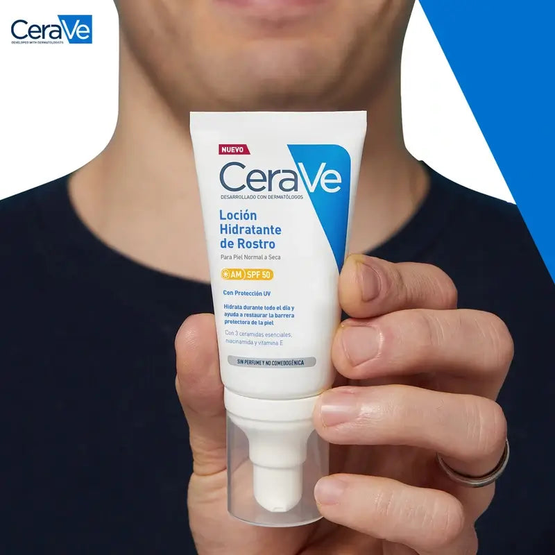 CeraVe Lotion hydratante pour le visage SPF 50, 52 ml