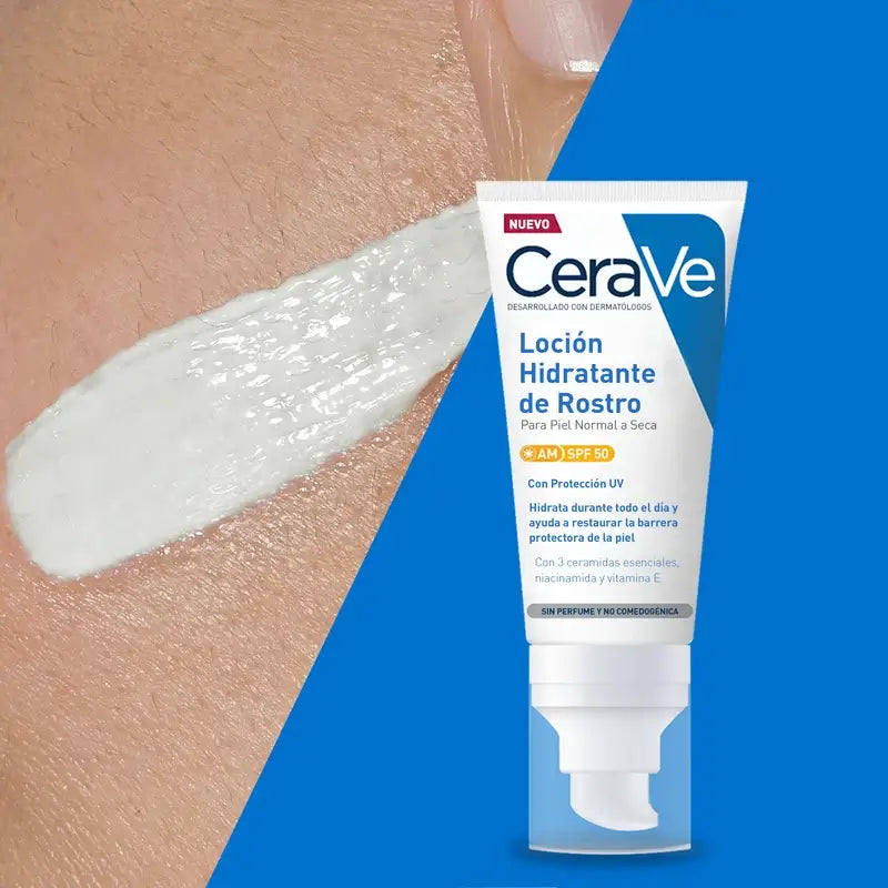 CeraVe Lotion hydratante pour le visage SPF 50, 52 ml
