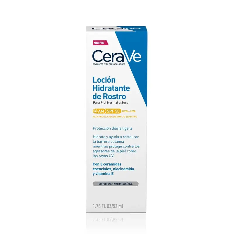 CeraVe Lotion hydratante pour le visage SPF 50, 52 ml