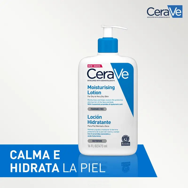 CeraVe Lotion hydratante pour peau sèche ou très sèche, 473 ml