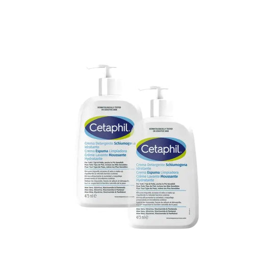 Crème nettoyante moussante Cetaphil 473 ml, lot de 2