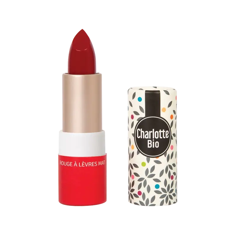 Charlotte Bio Lipstick Matte Passion Red 3,5 G