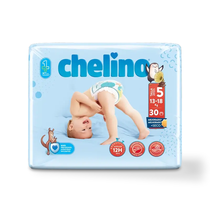Chelino Nappy Size 5 (13-18 Kg) , 30 units
