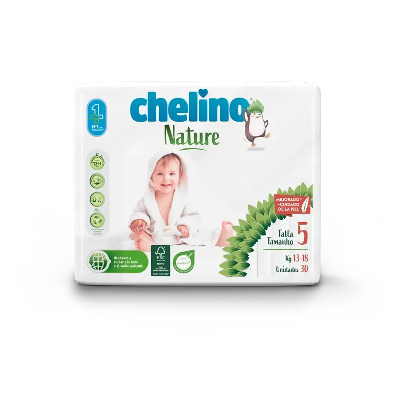 Chelino Nature Nappy Size 5 (13-18 Kg) , 30 units