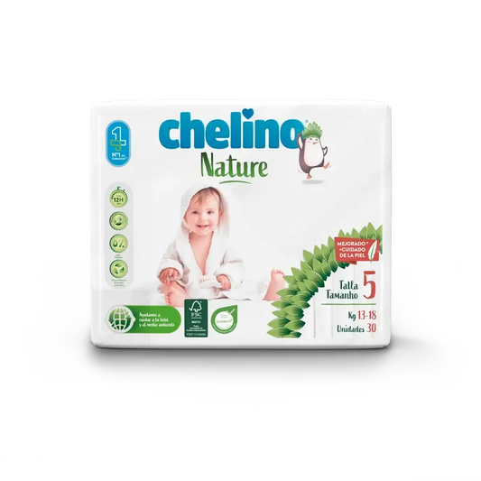 Chelino Nature Nappy Size 5 (13-18 Kg) , 30 units