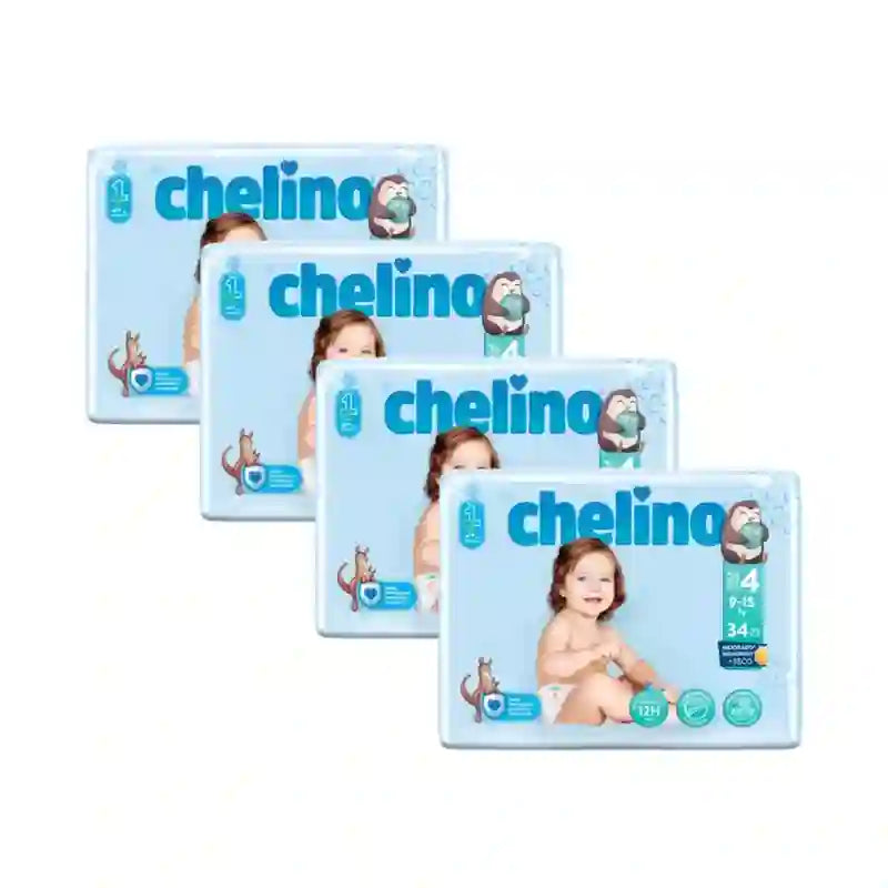 Chelino Diaper Size 4 (9-15 Kg) , 4X34 Units