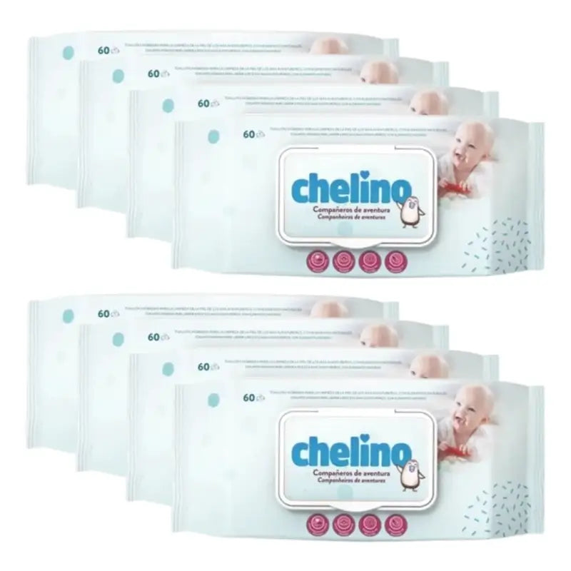 Chelino Baby Wipes , 8 x 60 units