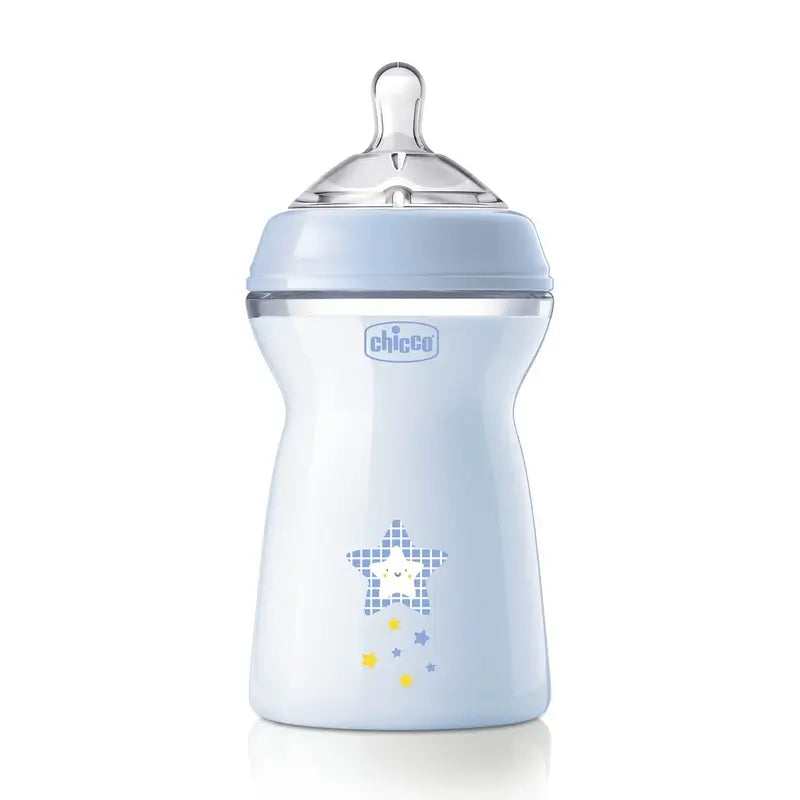 Chicco Naturalfeeling Blue Rapid Flow Feeding Bottle 330Ml 6 M+