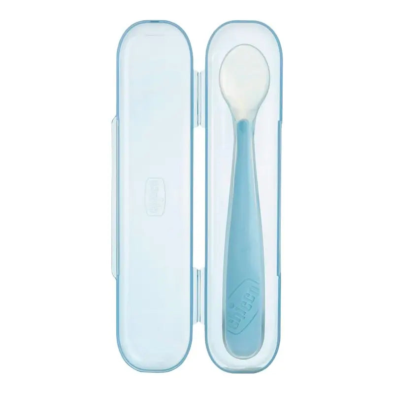Chicco Silicone Spoon With Case 6M+ , 1 piece