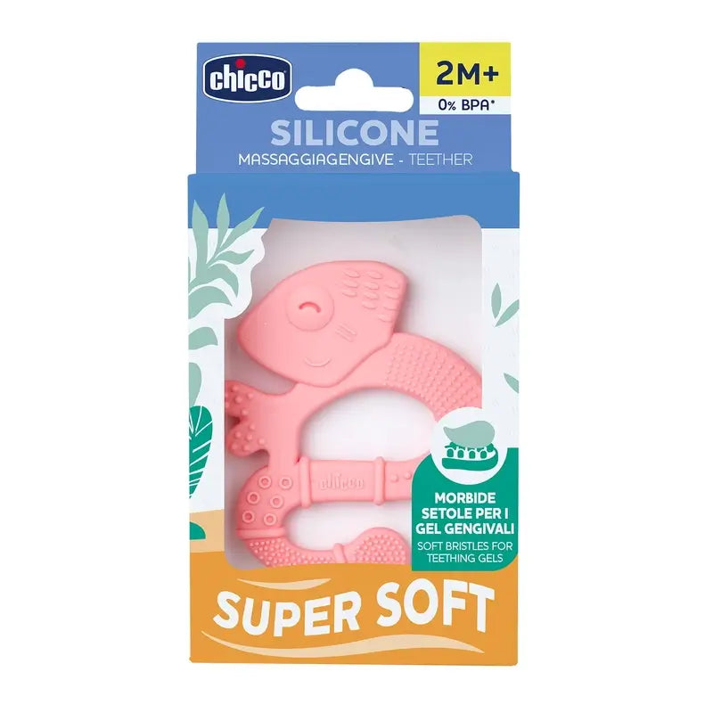 Jouet de dentition Chicco Super Soft Iguana 2M+ Rose