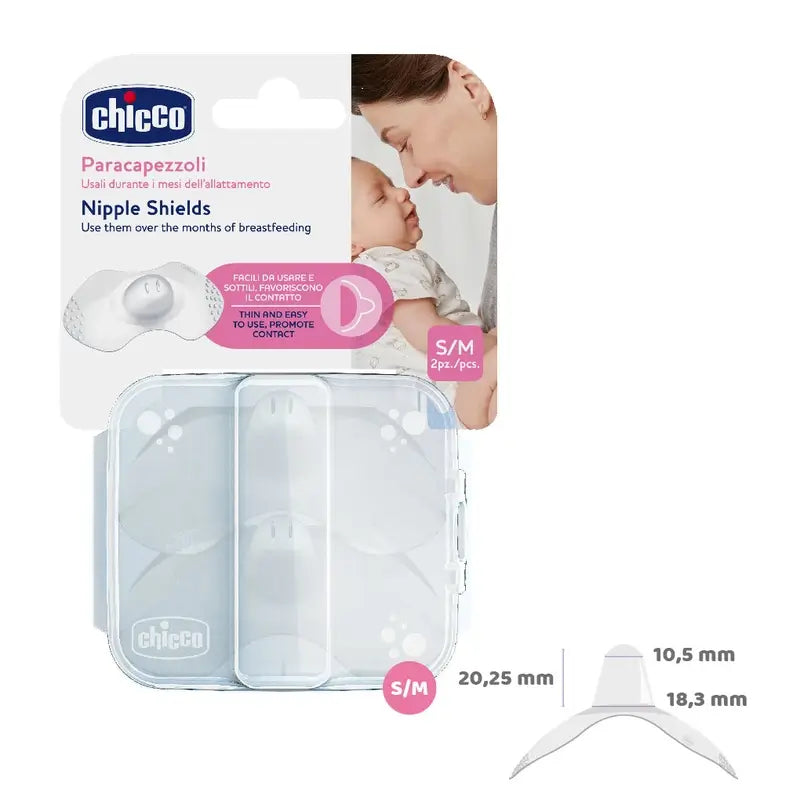 Chicco Protège-tétine Silicone Skintoskin Taille S/M 2 Unités