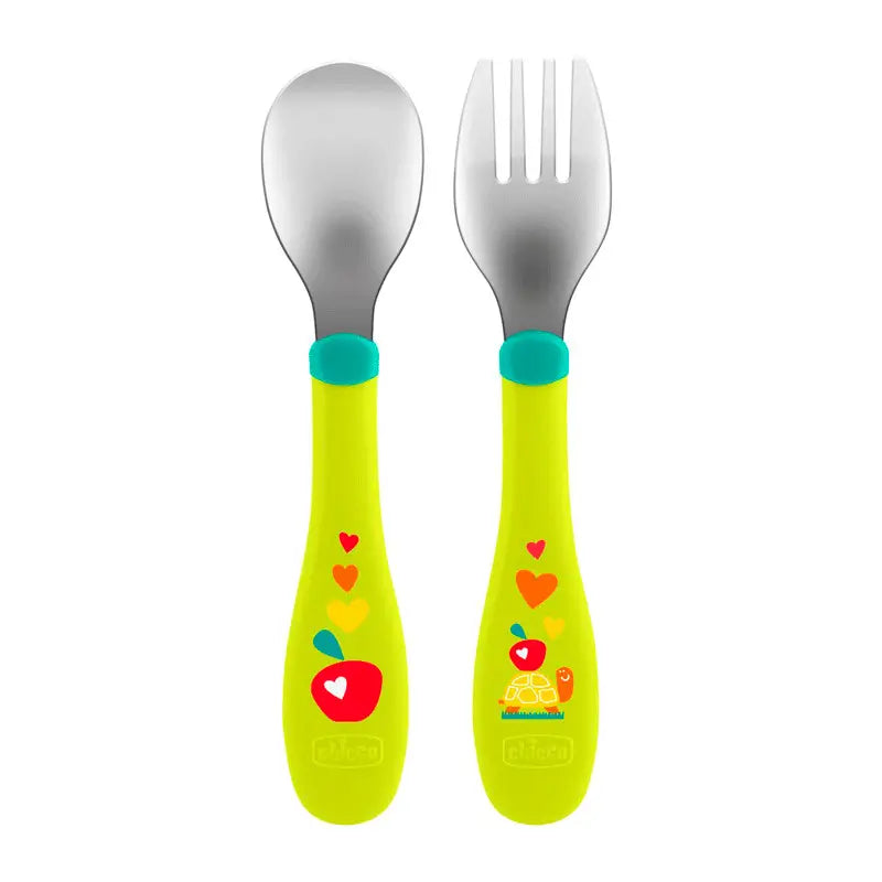 Chicco Stainless Steel Cutlery Set +18 Months