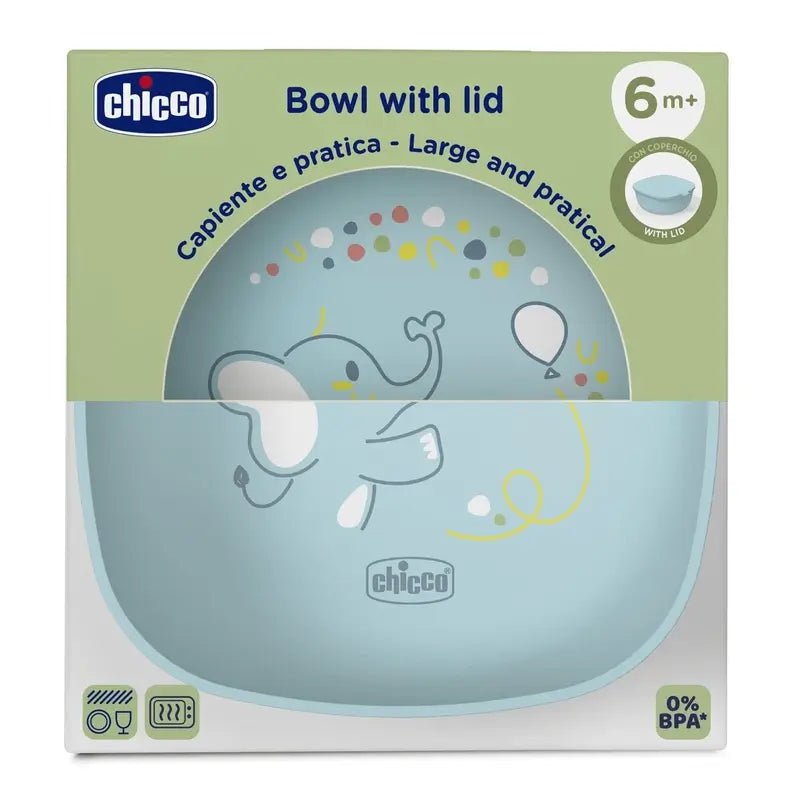Chicco Bol avec couvercle 6M+ Bleu