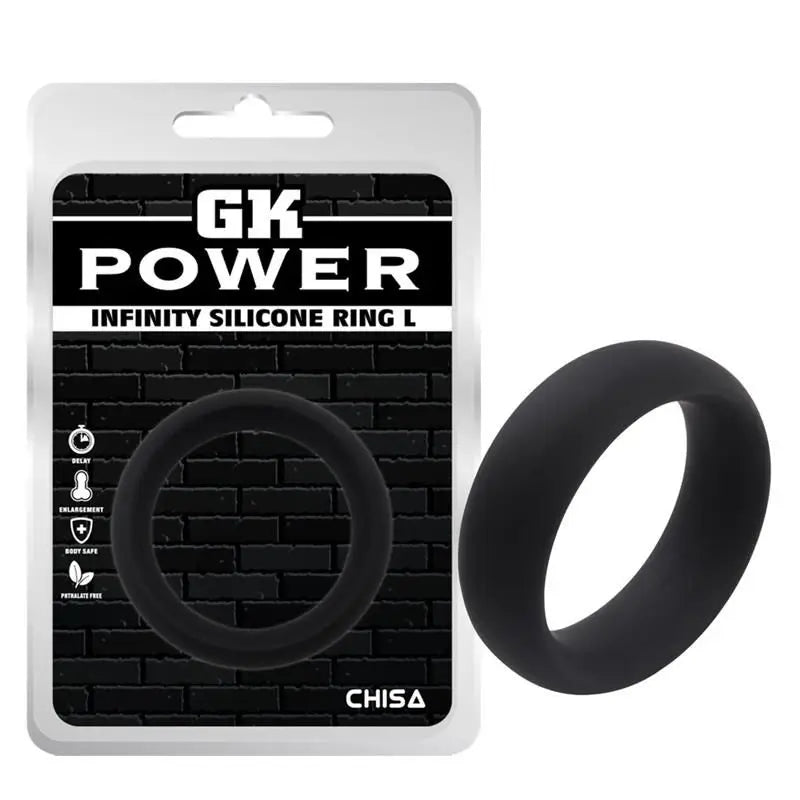 Chisa Penis Ring Infinity Silicone L Black