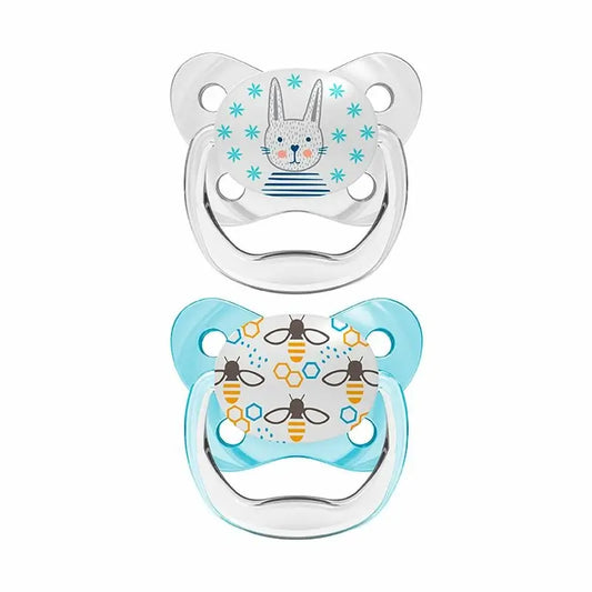 Prevent Pacifier Butterfly Shield T-1 0-6 Months Blue
