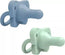 Silicone Pacifier 1 piece pack 2 Blue and Green HappyPaci