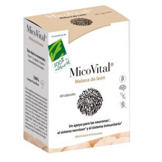 One Hundred Percent Natural Micovital Lion's Mane 60 Capsules