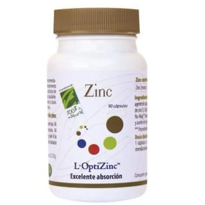 One Hundred Percent Natural Zinc 90 Capsules