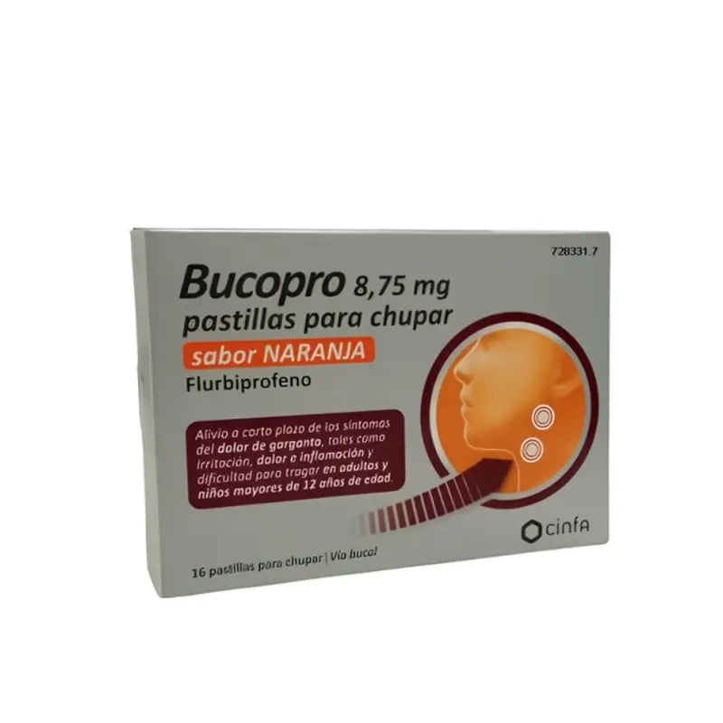 Cinfa Bucopro Orange Flavour 8,75 Mg, 16 tablets