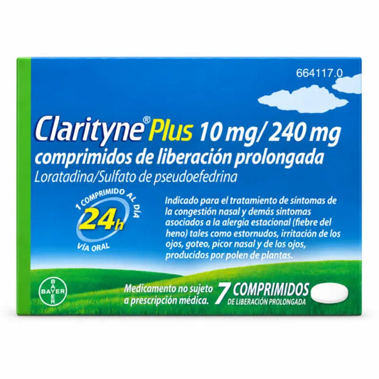 Clarityne Plus 10 mg/240 mg 7 Comprimés