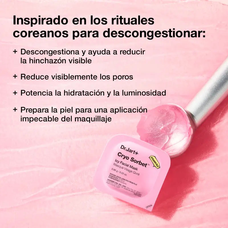 Dr. Jart+ Cryo Sorbet Icy Mascarilla Facial, 1 unidad