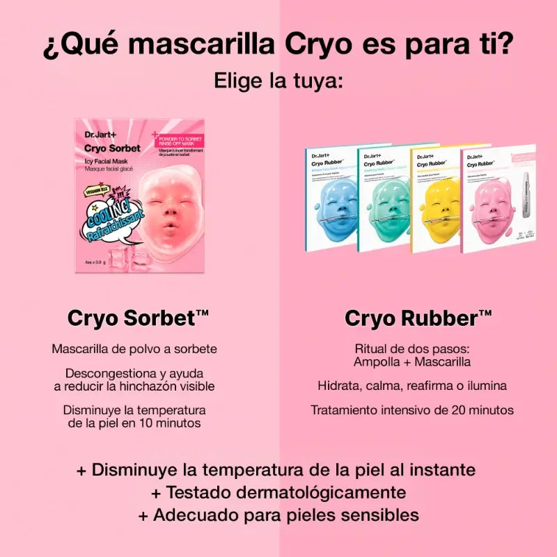 Dr. Jart+ Cryo Sorbet Icy Mascarilla Facial, 1 unidad