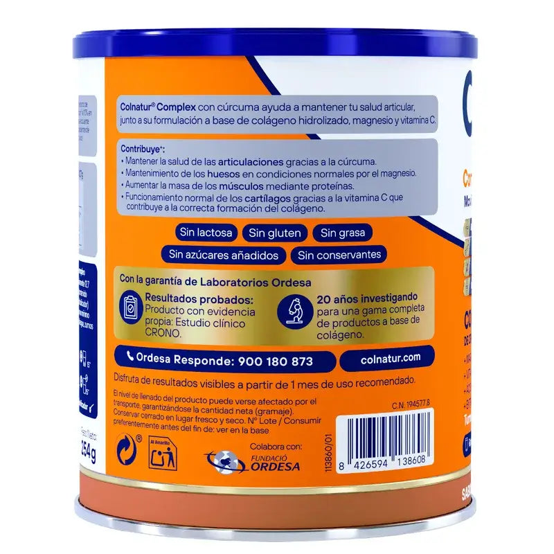Colnatur Complex Collagen Turmeric Peach Flavour, 254 g