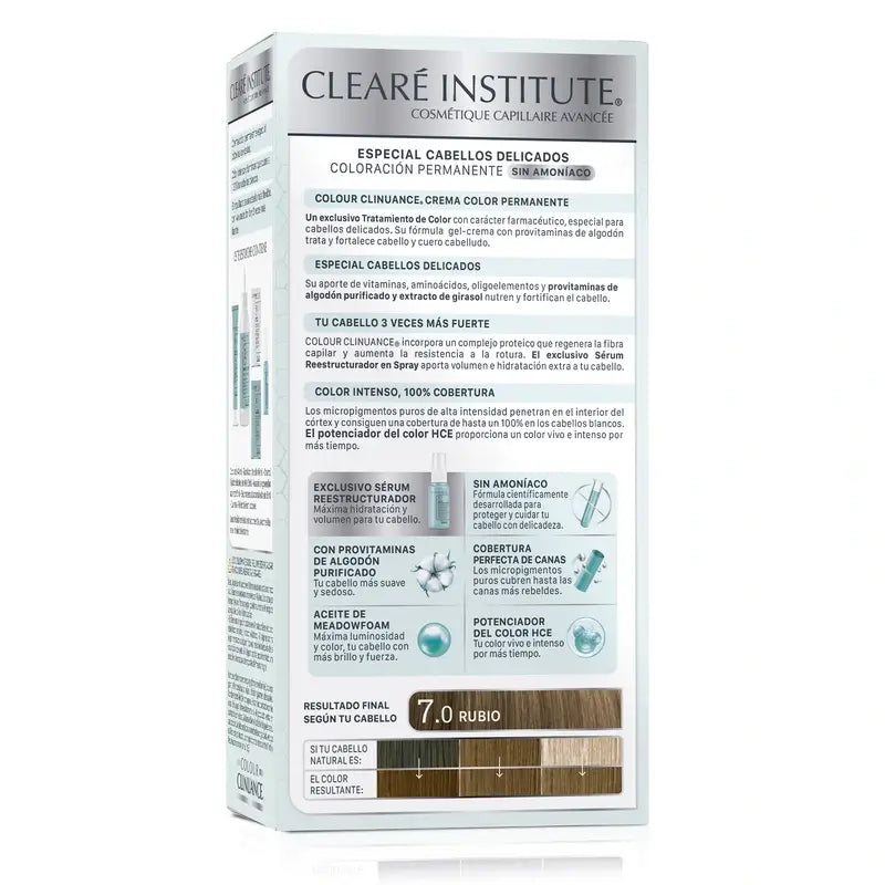 Clearé Institute Colour Clinuance Couleur permanente sans ammoniaque 7.0 Blonde