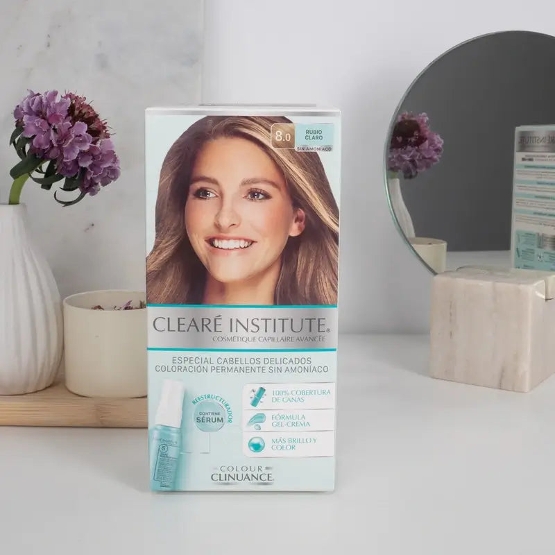 Clearé Institute Colour Clinuance Couleur permanente sans ammoniaque 8.0 Blond clair