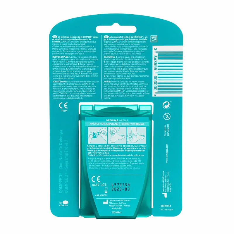 Compeed Ampoules hydrocolloïdes taille moyenne 10 unités