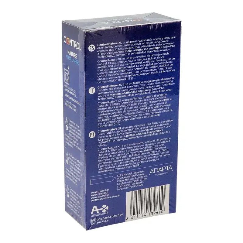 Préservatifs Control Nature Xl, 12 unités