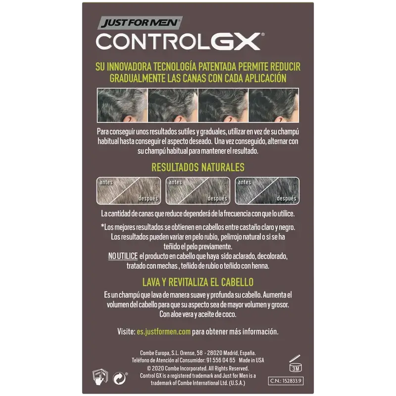 Just For Men Control Gx Grey Hair Reducer Shampooing 118 ml