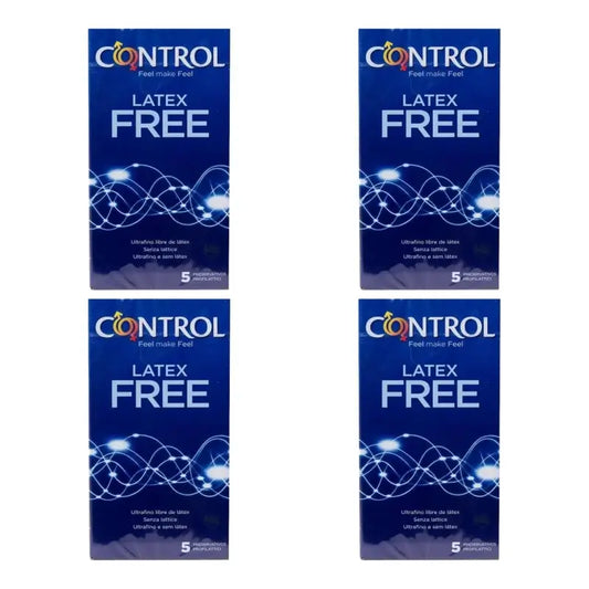 Control Latex-Free Condoms, 5-pack, pack of 4