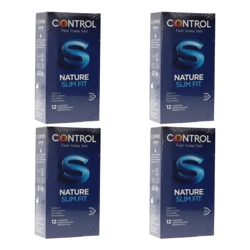 Préservatifs Control Nature Slim Fit, 12 unités, lot de 4