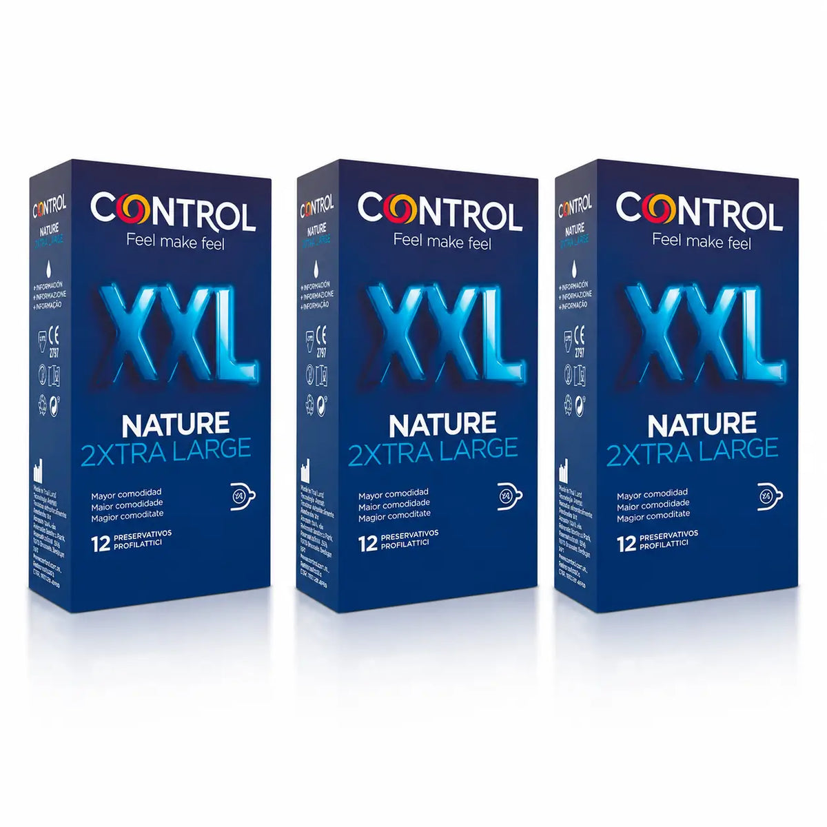 Control Nature Xxl, 12 pièces, paquet de 3