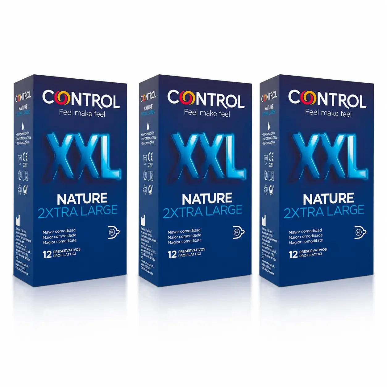 Control Nature Xxl, 12 pièces, paquet de 3
