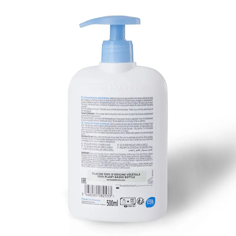 Corine De Farme Gel de bain micellaire corps et cheveux Bio Scented , 500 ml