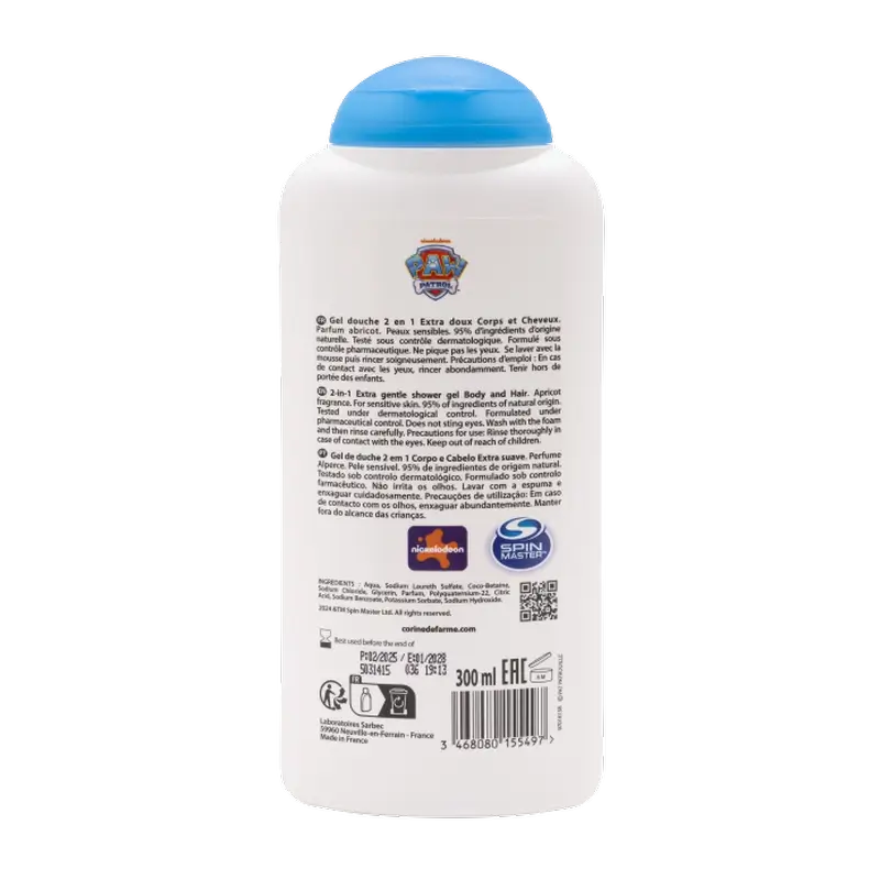 Corine De Farme 2 In 1 Dog Patrol Gel douche, 300 ml