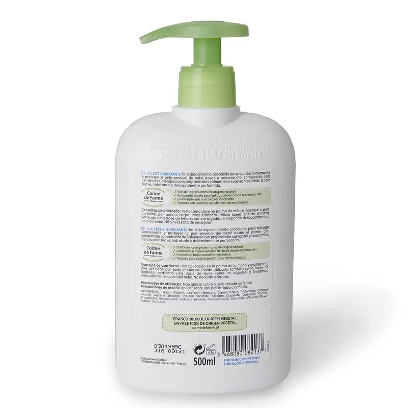 Corine De Farme Lait hydratant au Calendula, 500 ml