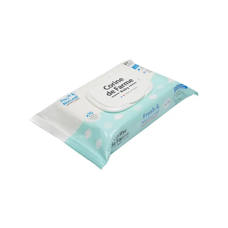 Corine De Farme Fresh & Natural Lingettes biodégradables, 70 pcs.