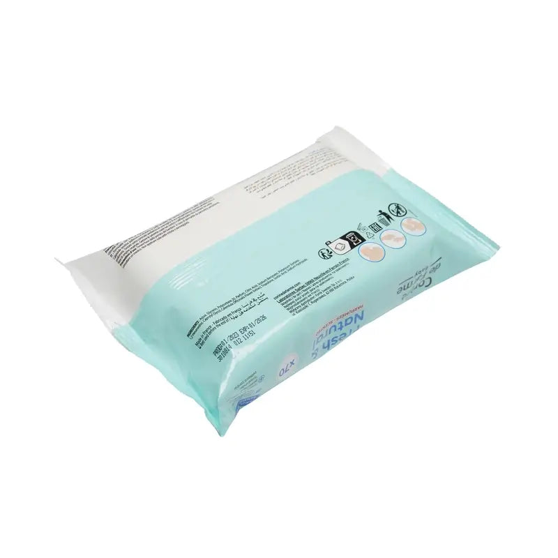 Corine De Farme Fresh & Natural Lingettes biodégradables, 70 pcs.