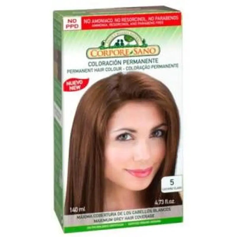 Corpore Sano Light Brown Hair Dye (5) 140Ml.