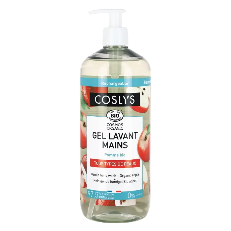 Coslys Organic Liquid Hand Soap with Apple, 350 ml