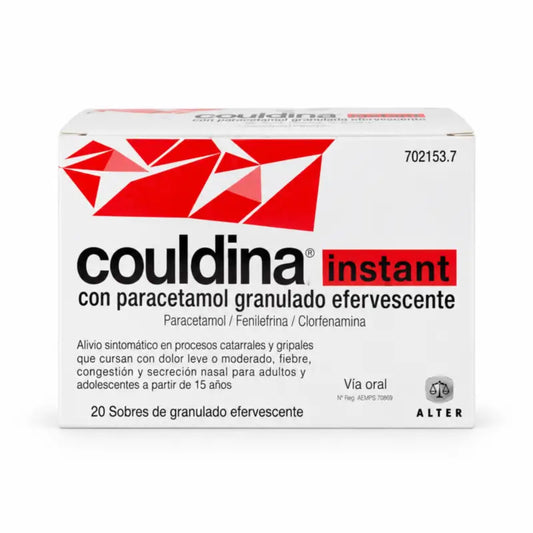 Couldina Instant avec Paracetamol 20 Sachets Effervescents