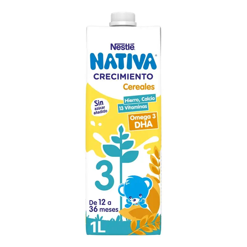 Nestlé Nativa Croissance 3 Céréales, 1L