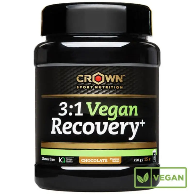 Crown Sport Nutrition 3:1 Vegan Recovery+ Chocolate , 750 g (15 servings)