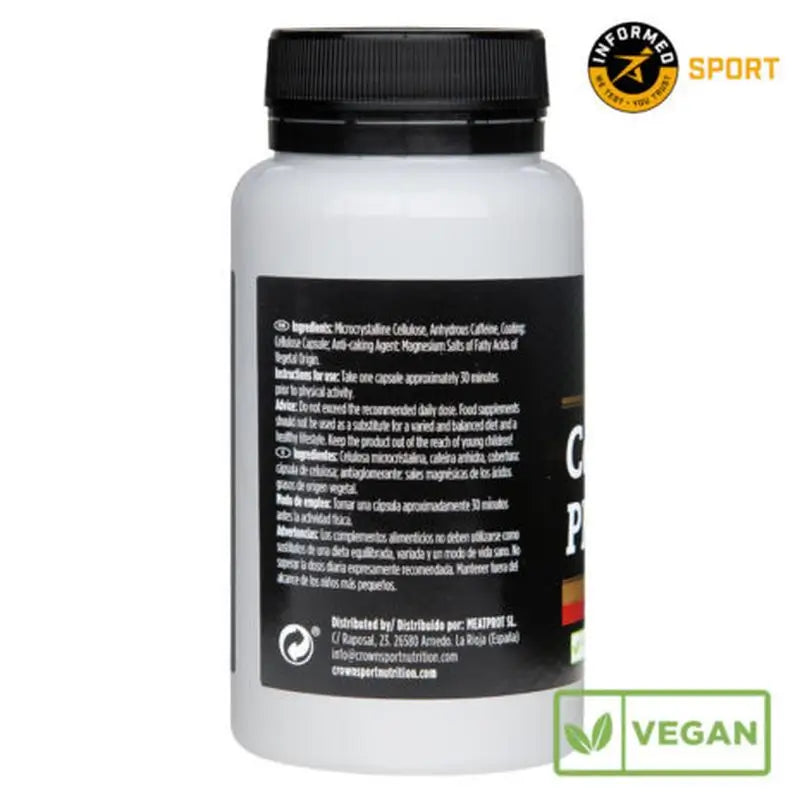 Crown Sport Nutrition Caffeine Pro Caps 100 Mg , 120 gélules