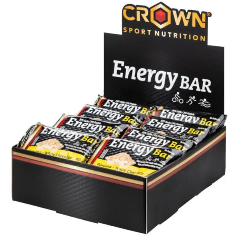Crown Sport Nutrition Energy Bar Banana White Chocolate , 12 x 60 grams