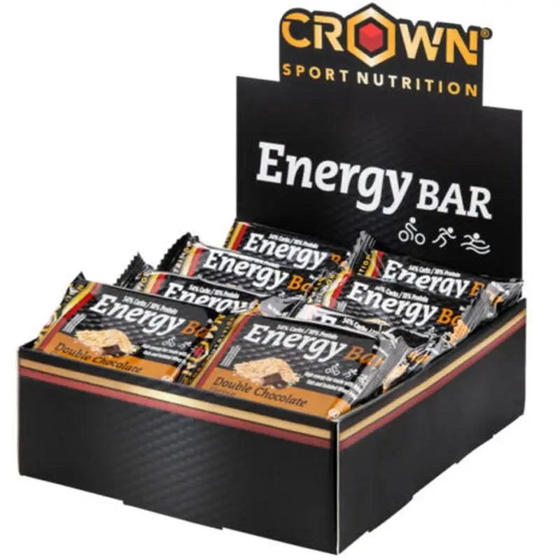 Crown Sport Nutrition Energy Bar Double Chocolate , 12 x 60 grams